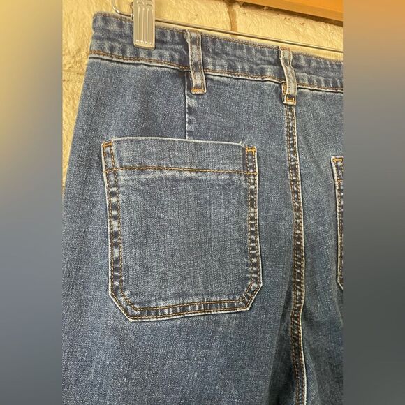 Chelsea & Violet Dark Blue Flare Jeans - Picture 6 of 8